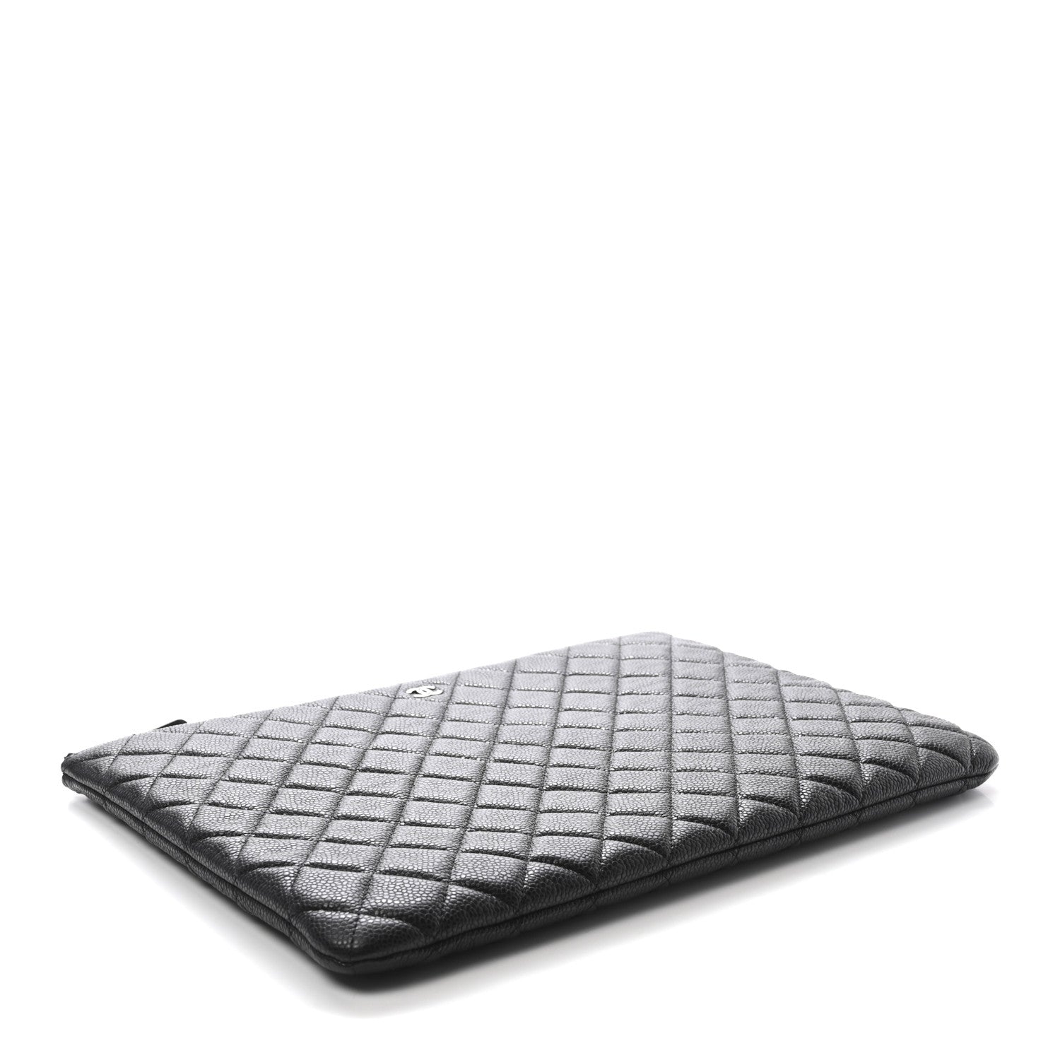 Chanel Caviar Quilted Large Cosmetic Case Black 4 of 7
