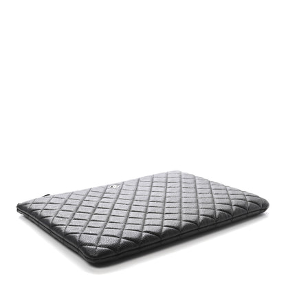 Chanel Caviar Quilted Large Cosmetic Case Black 4 of 7