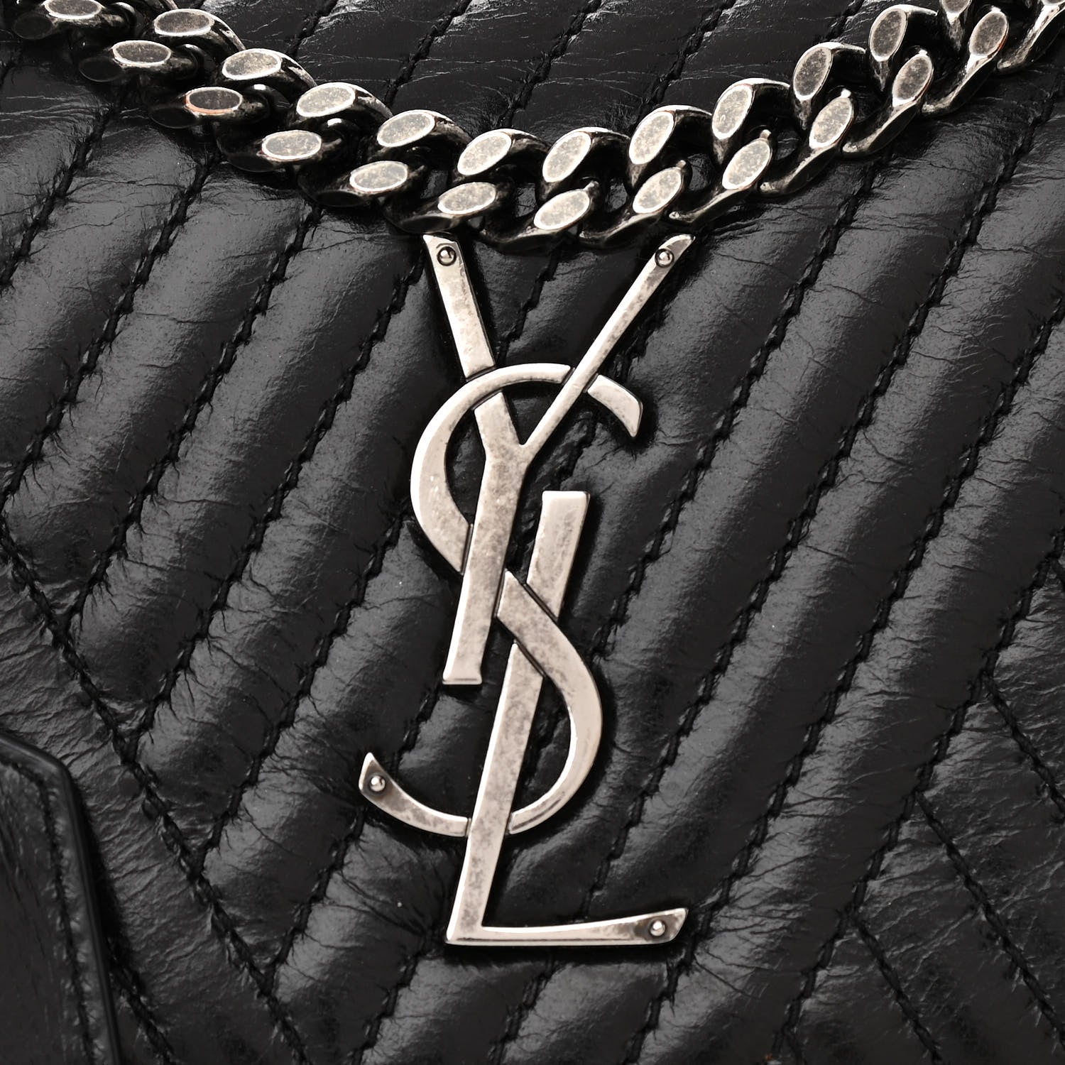 Saint Laurent Lambskin Mixed Quilted Medium Monogram Sunset Black 6 of 8