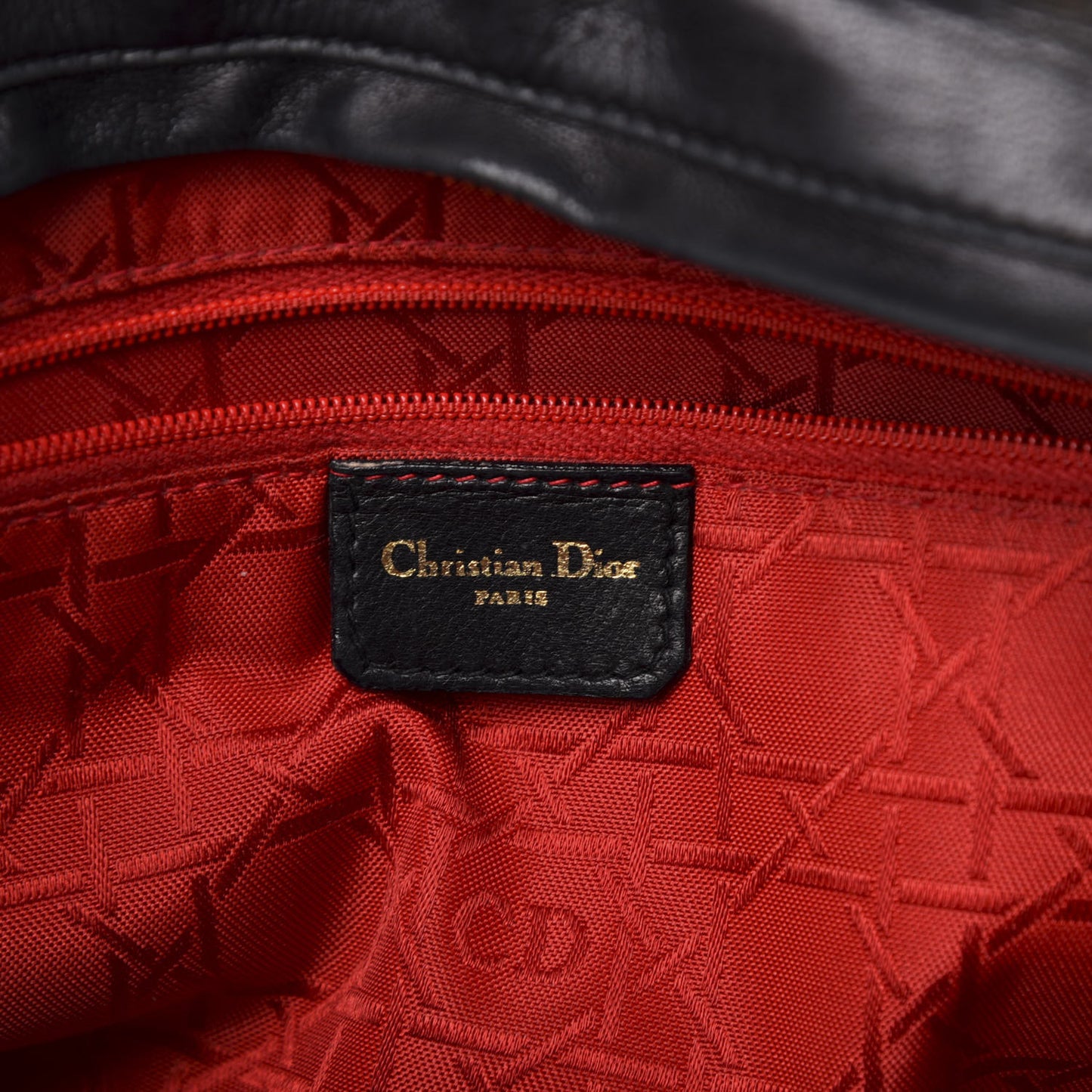Lambskin Cannage Large Lady Dior Black
