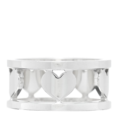 Tiffany Sterling Silver Heart Stencil Band Ring 47 4 1 of 5