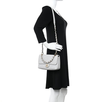 Chanel Caviar Quilted Small City Walk Flap Light Grey 2 of 10