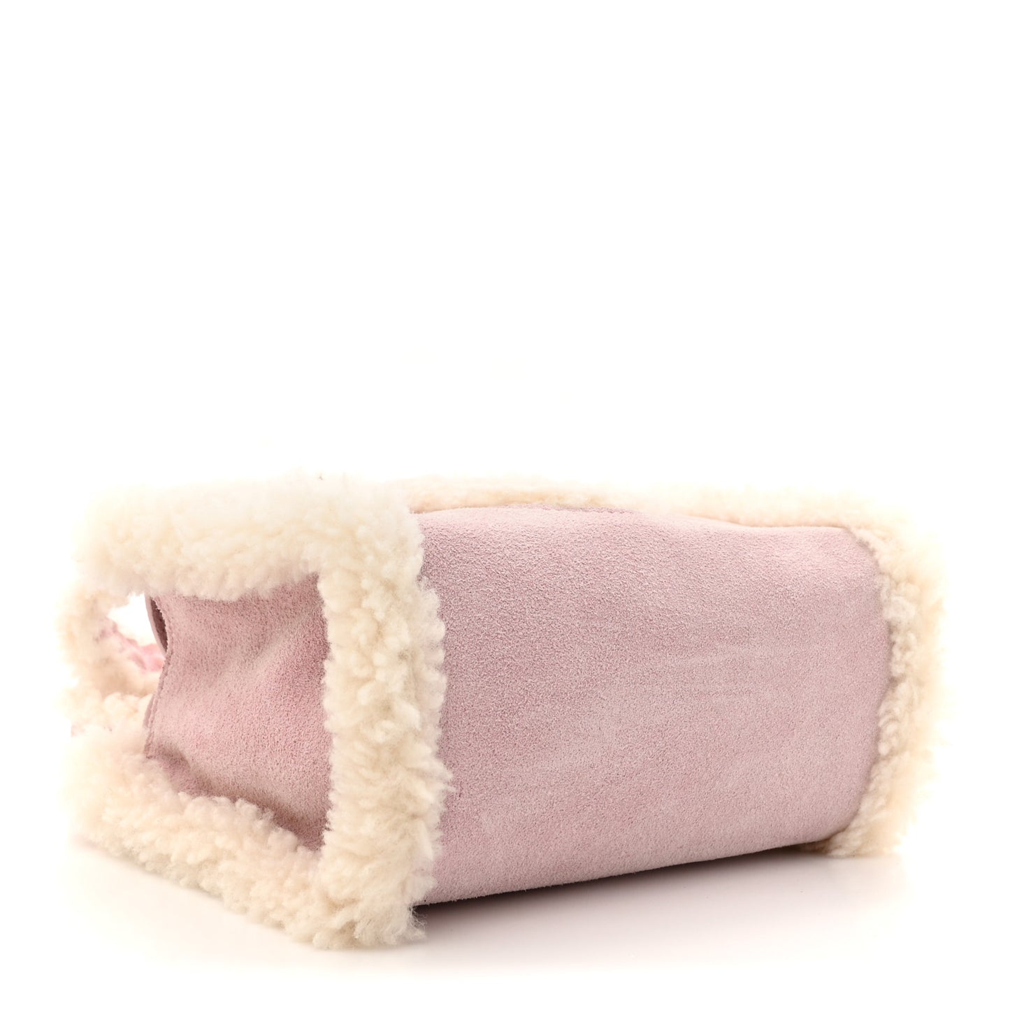 X UGG Suede Shearling Small Shopping Bag Pink