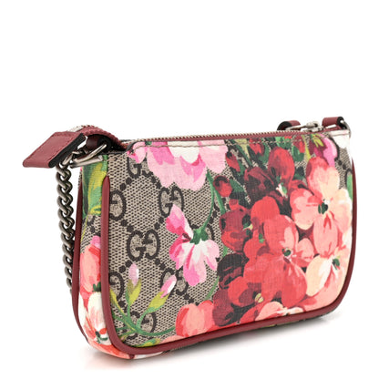 Gucci GG Supreme Monogram Blooms Mini Chain Bag Beige Multicolor Dry Rose 3 of 11