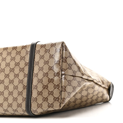 Gucci Crystal Monogram Large Joy Tote Beige Ebony Testa Di Moro 10 of 10