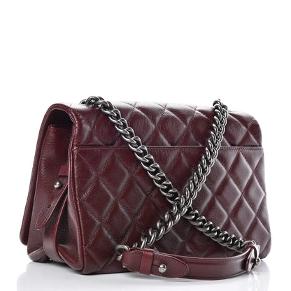 Chanel Goatskin Quilted Medium City Rock Flap Burgundy 3 of 10