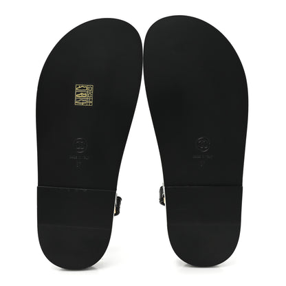 Chanel Grained Calfskin Velcro Dad Sandals 37 Black 5 of 9