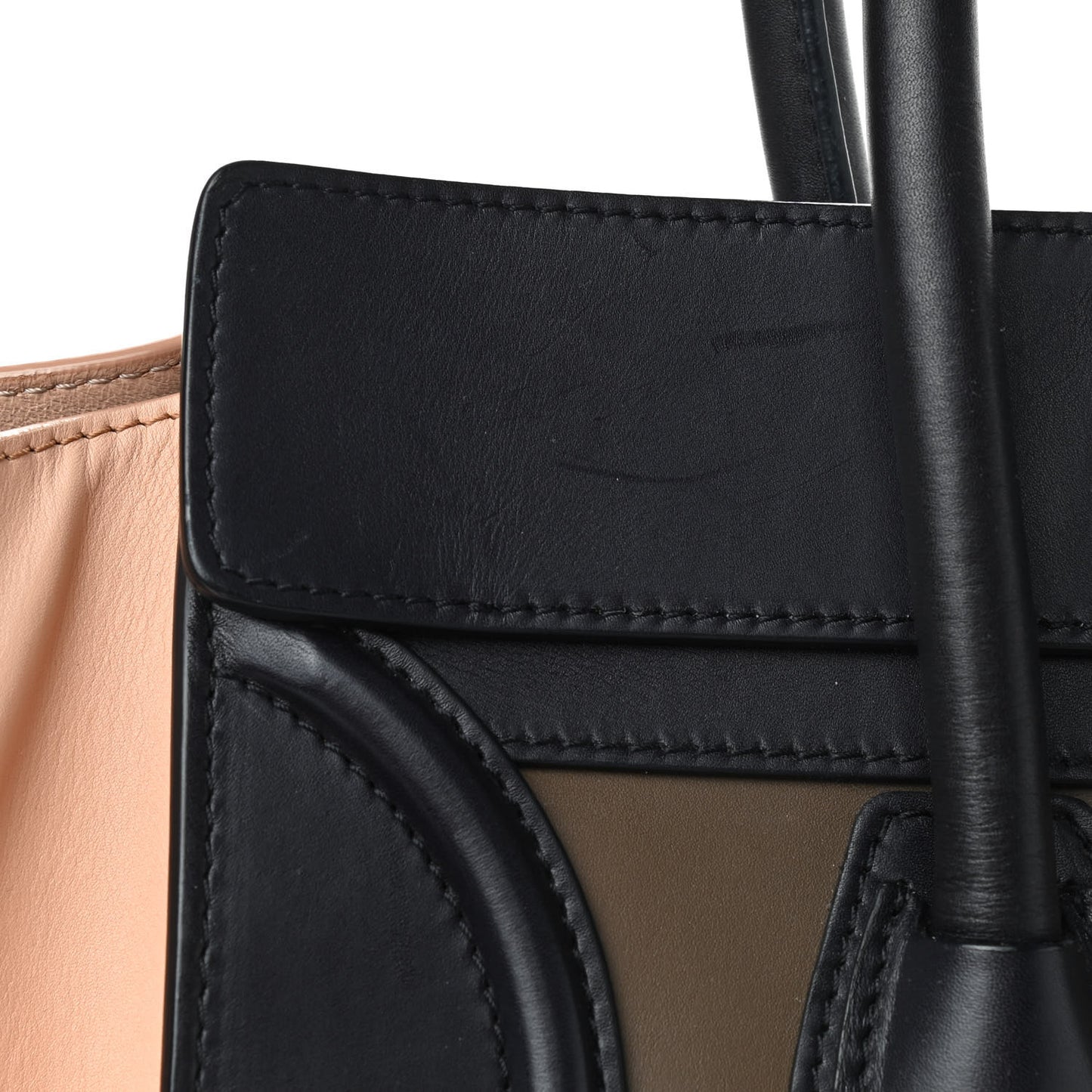Satin Calfskin Mini Tri-Color Luggage Anthracite