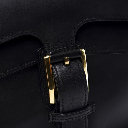 Gucci Calfskin Buckle Top Handle Bag Black 11 of 12