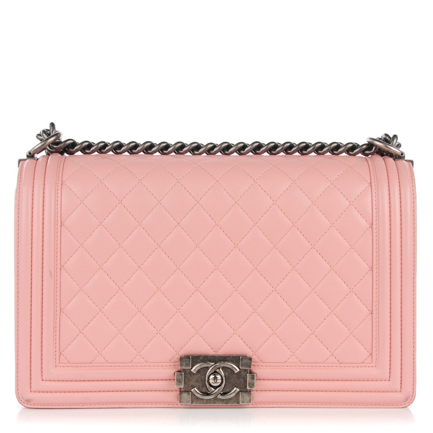 Chanel Lambskin Quilted New Medium Boy Flap Light Pink 1 of 12
