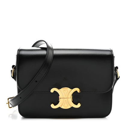 Celine Shiny Calfskin Teen Triomphe Black 1 of 10
