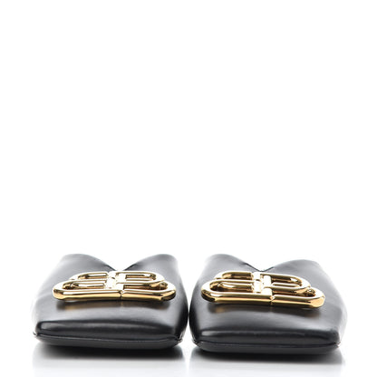 Balenciaga Soft Calfskin Double Square BB 5mm Mules 38 Black 2 of 18