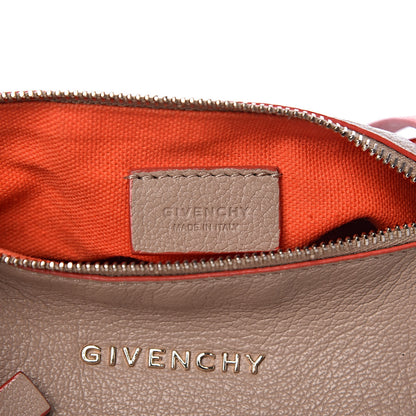Givenchy Sugar Goatskin Tri-color Pandora Wristlet Taupe Black Orange 6 of 10
