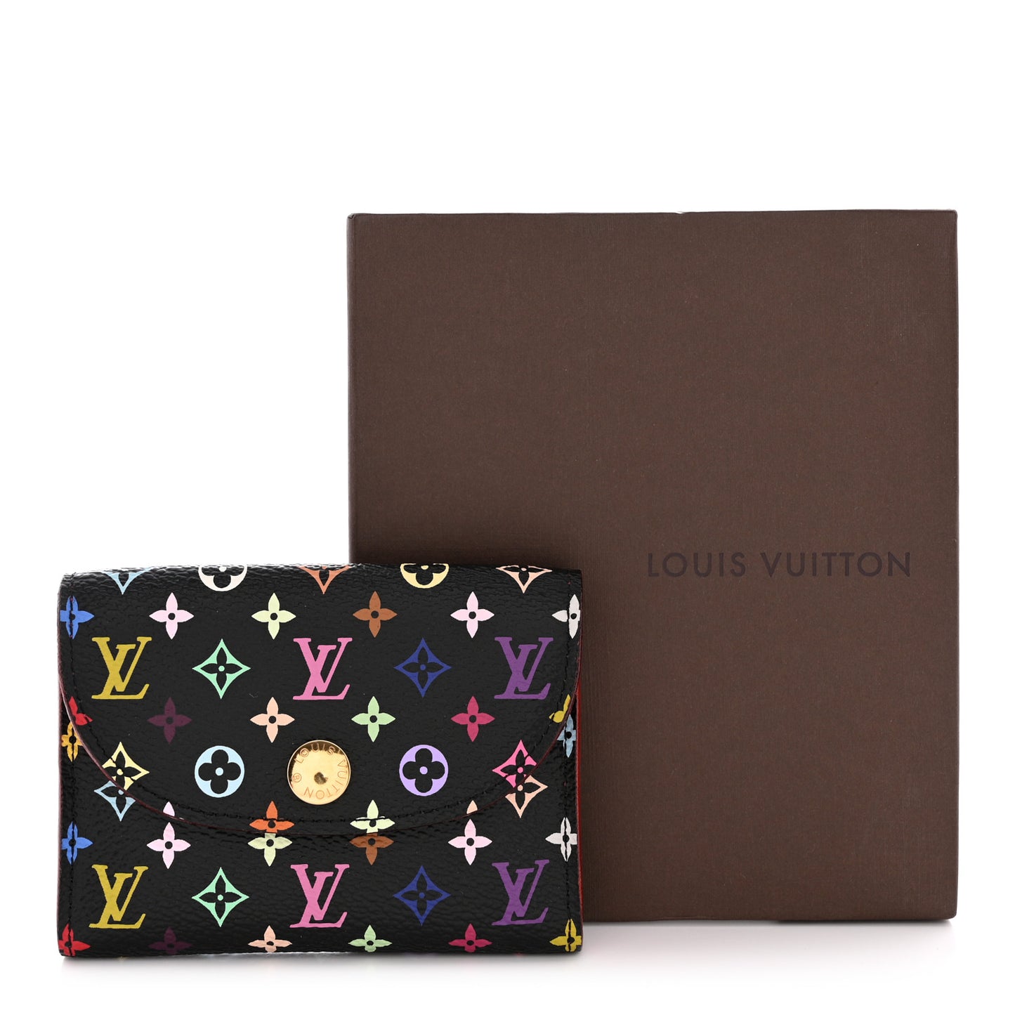 Monogram Multicolor Business Card Holder Black Grenade