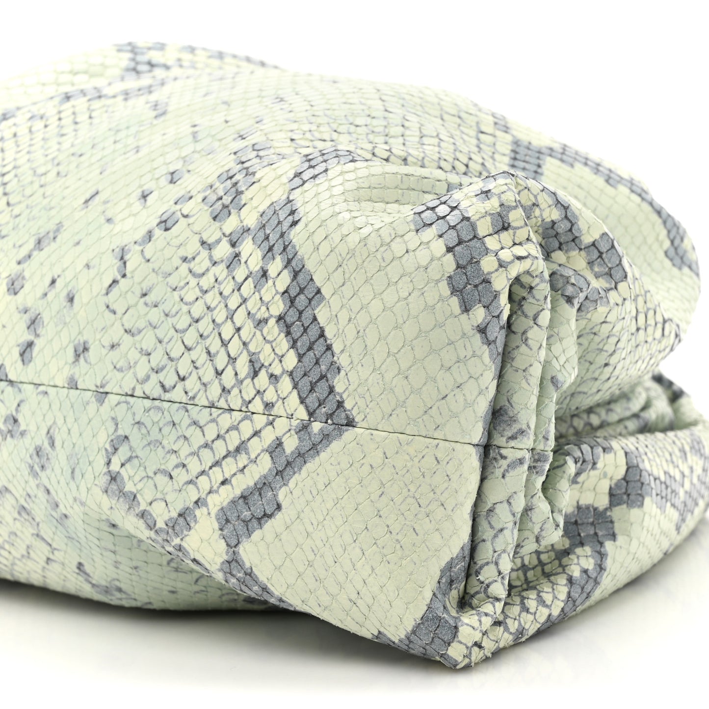 Goatskin Snakeskin The Pouch Oversized Clutch Cantaloupe