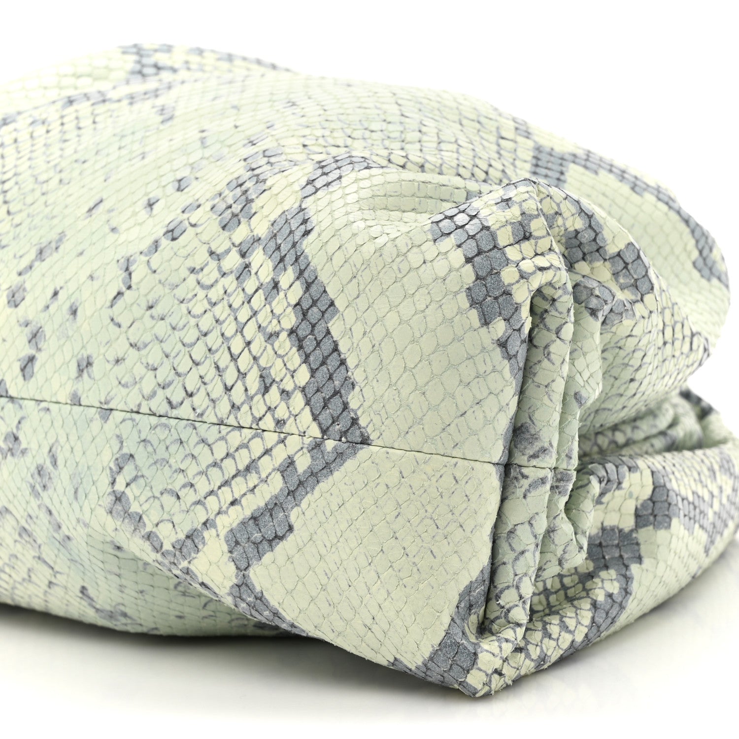 Bottega Veneta Goatskin Snakeskin The Pouch Oversized Clutch Cantaloupe 9 of 10