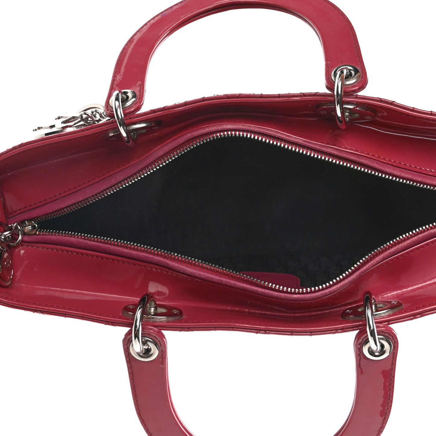 Patent Cannage Large Lady Dior Pink