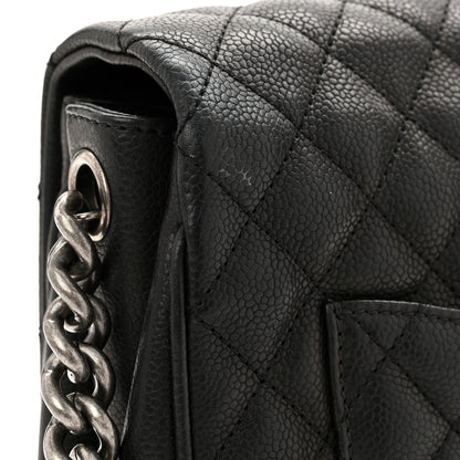 Chanel Caviar Quilted Medium Rock In Rome Single Flap Black 11 of 13