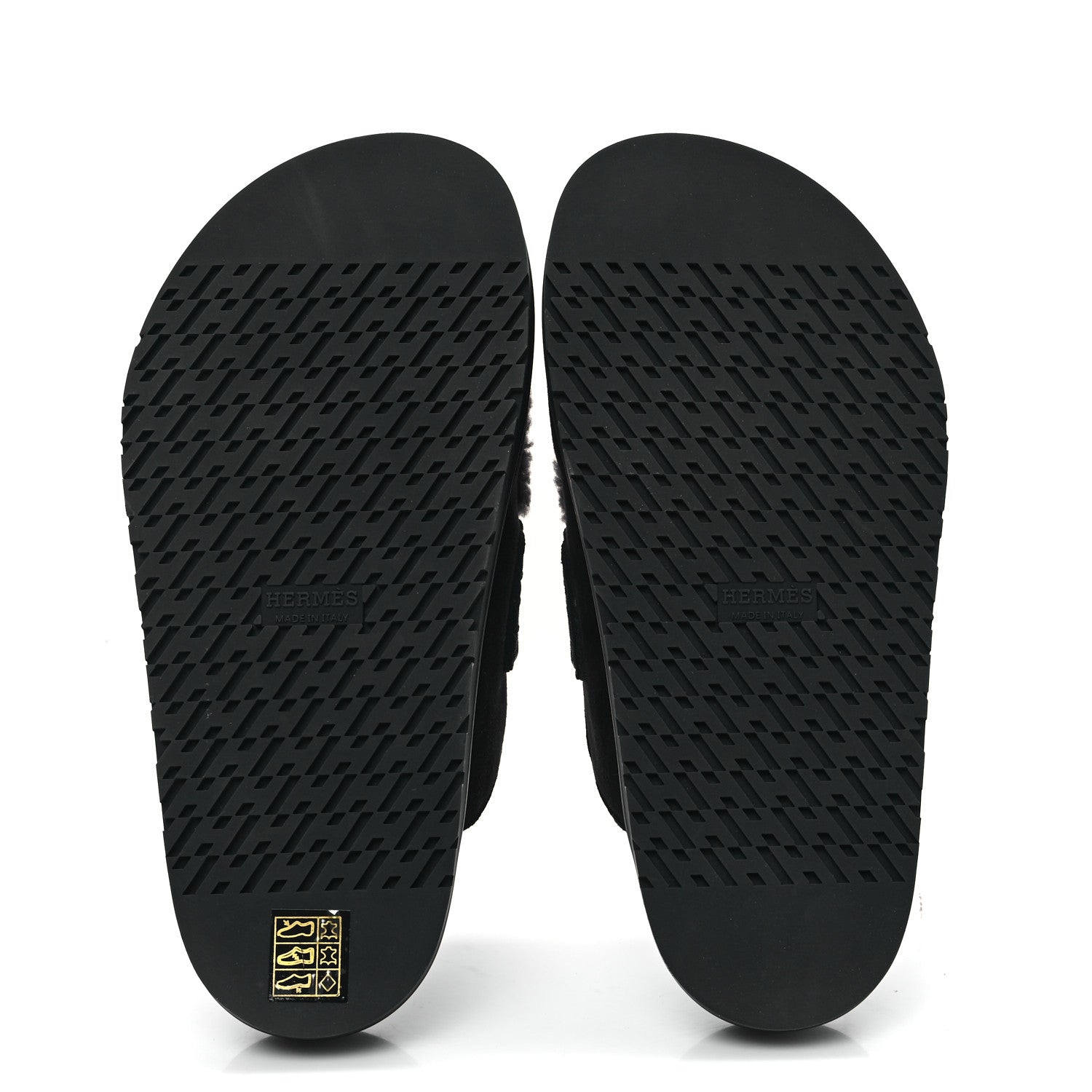 Hermes Suede Goatskin Shearling Go Mules 36 Black 6 of 9