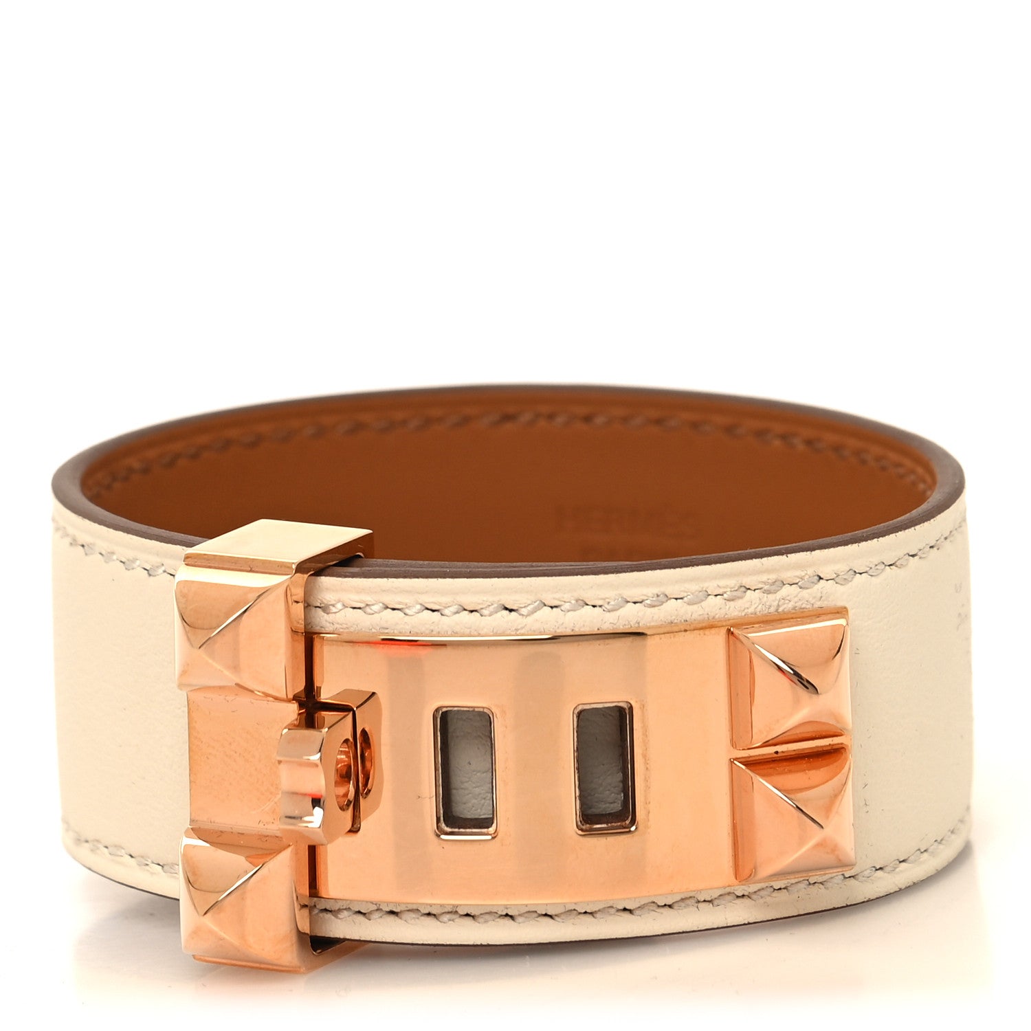 Hermes Swift Collier de Chien CDC 24 Bracelet T2 Nata 1 of 8