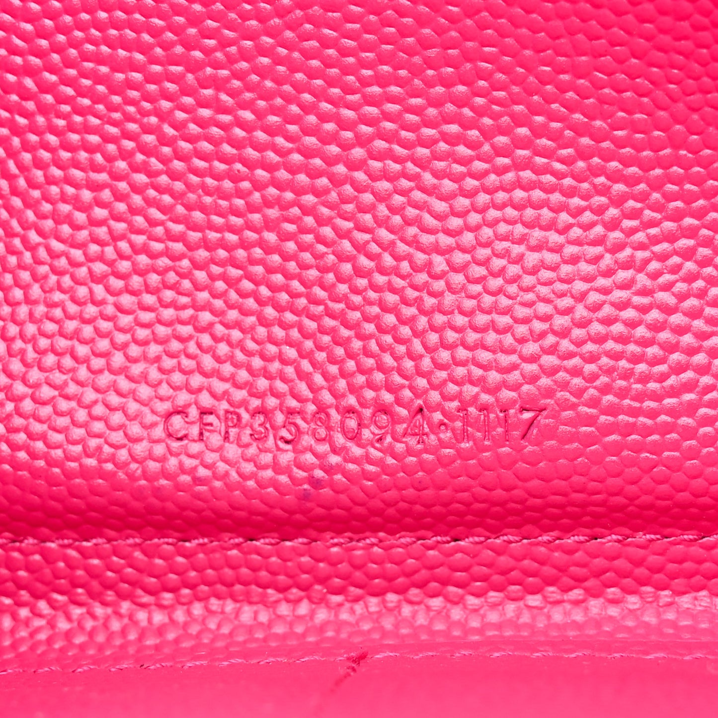 Grain De Poudre Matelasse Chevron Monogram Zip Around Wallet Fuchsia