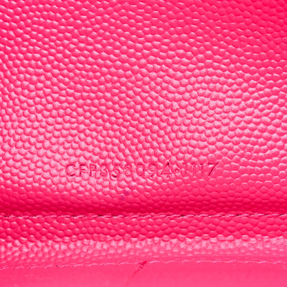 Saint Laurent Grain De Poudre Matelasse Chevron Monogram Zip Around Wallet Fuchsia 7 of 8