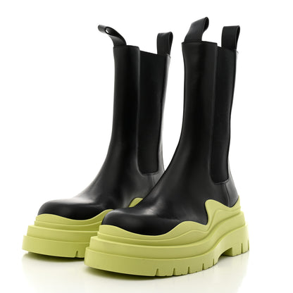 Bottega Veneta Calfskin The Tire Chelsea Boots 38 Black Seagrass 3 of 9