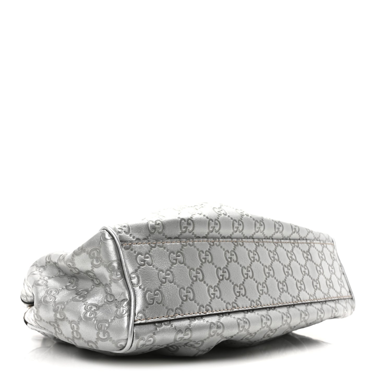 Guccissima Medium Sukey Tote Silver