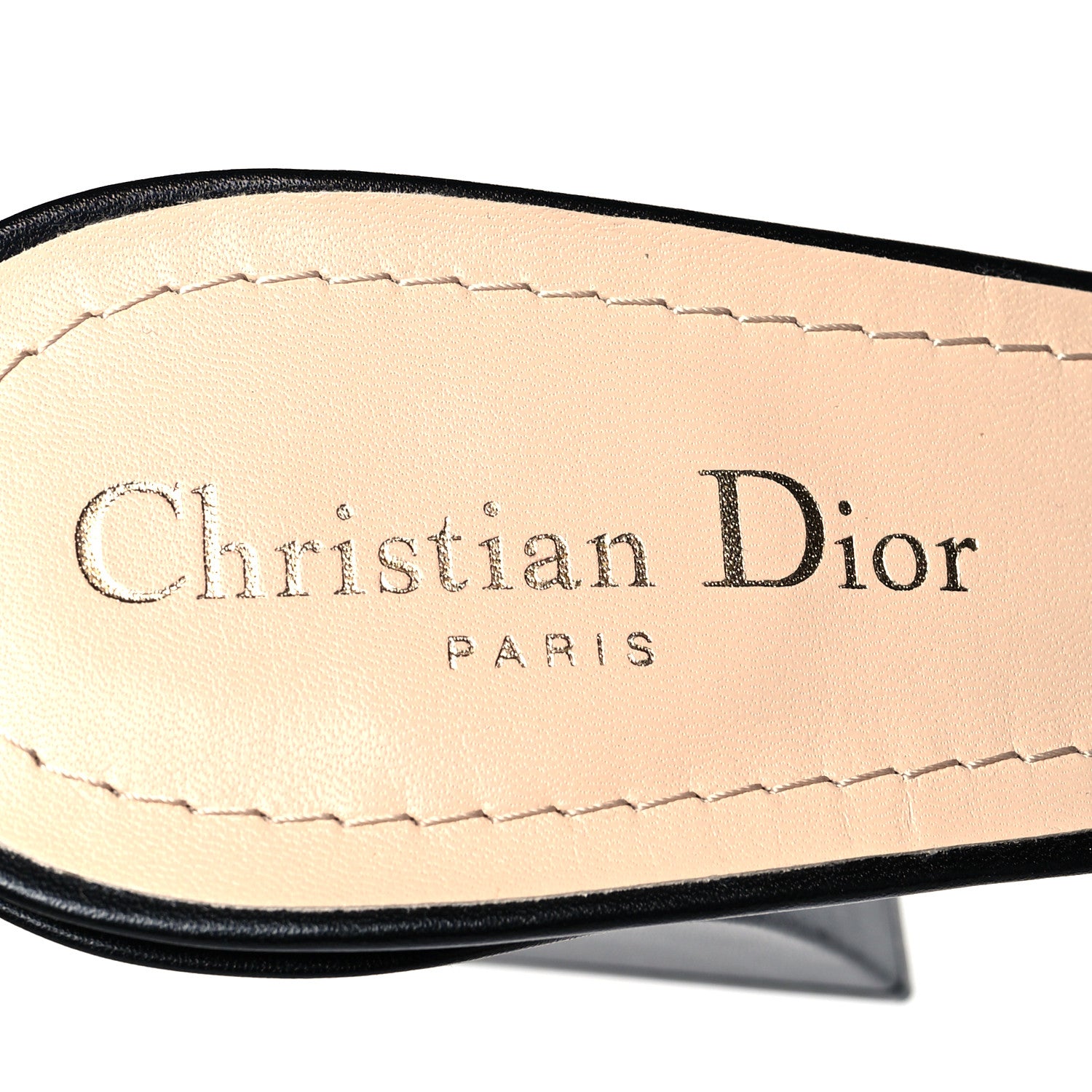 Christian Dior Cotton Embroidered Dway 85mm Slide Sandals 40 Black 8 of 8