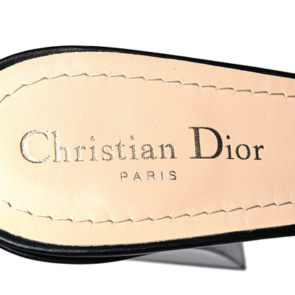 Christian Dior Cotton Embroidered Dway 85mm Slide Sandals 40 Black 8 of 8