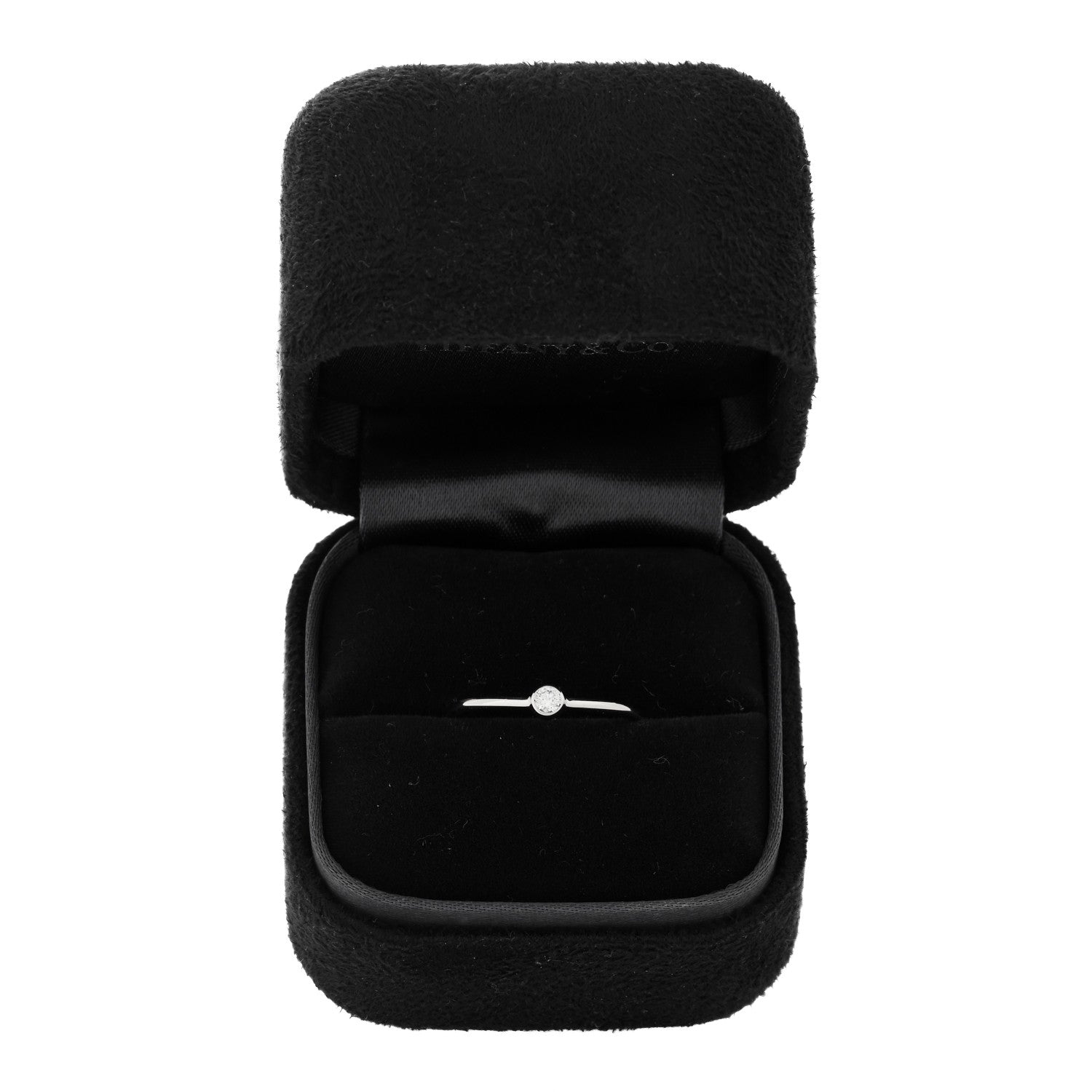 Tiffany Platinum Diamond Elsa Peretti Single-Row Wave Ring 54 7 5 of 5