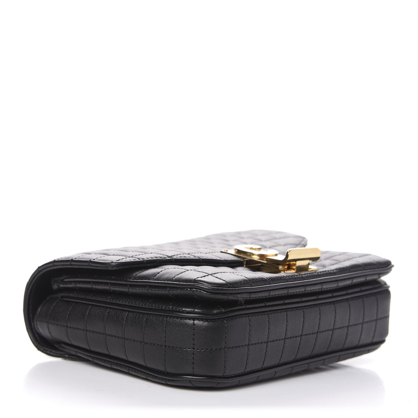 Calfskin Quilted Small C Bag Black