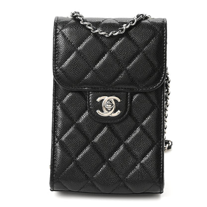 Chanel Caviar Quilted Classic Phone Holder Black 1 of 11