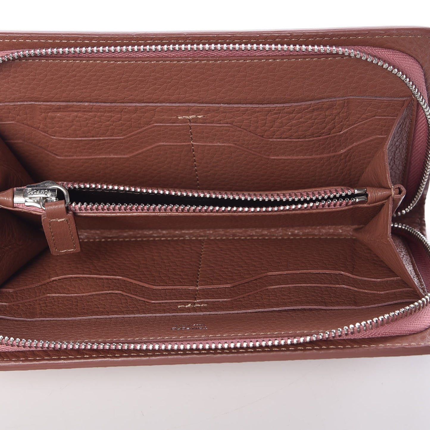 Pebbled Calfskin TF Zip Around Wallet
