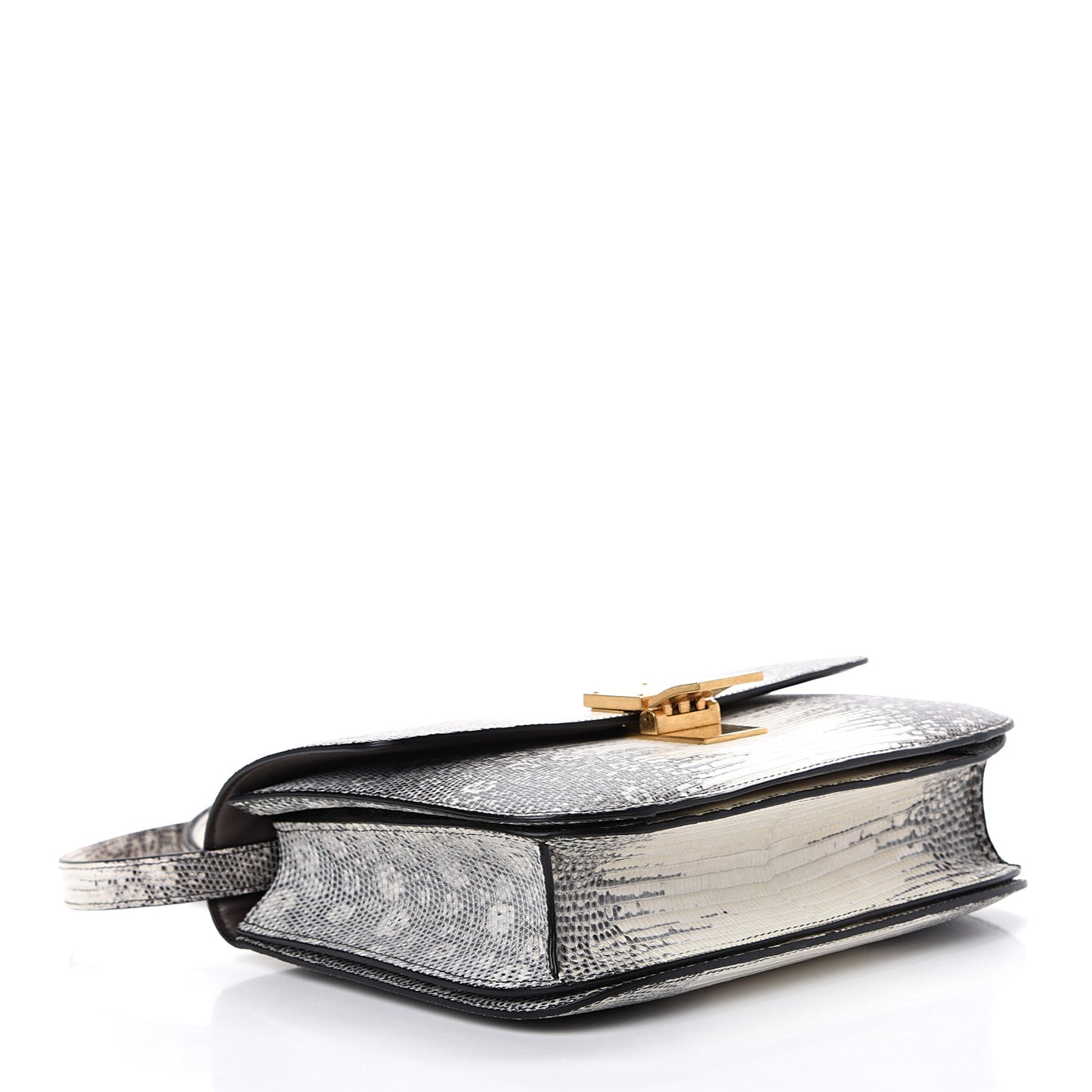Lizard Medium Classic Box Flap Bag Mineral