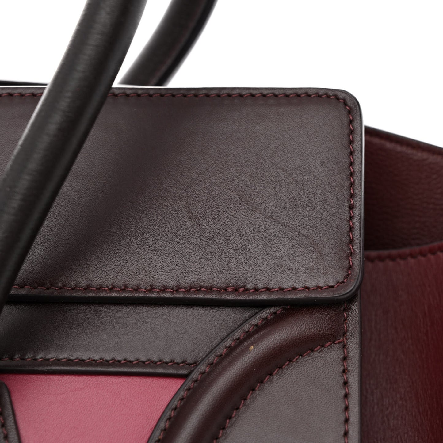 Satin Calfskin Mini Tri-Color Luggage Purple Orchid