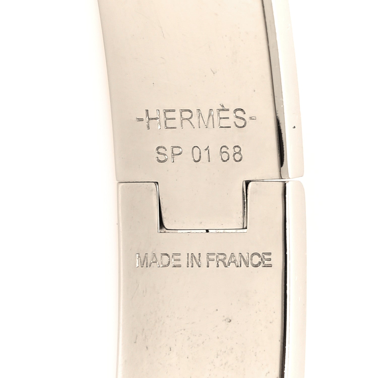 Hermes Enamel Printed Charniere Tendresse Feline Tattoo Hinged Bracelet M Positif Negatif 4 of 4
