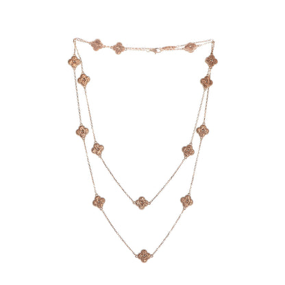 Van Cleef & Arpels 18K Rose Gold 16 Motifs Sweet Alhambra Necklace 3 of 5