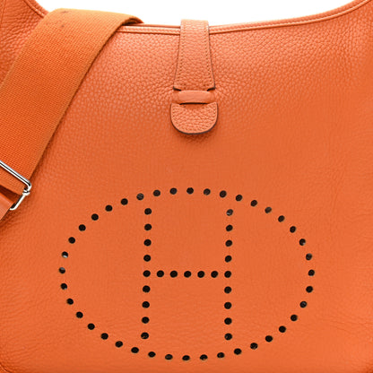 Hermes Taurillon Clemence Evelyne III GM Orange 8 of 18