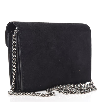 Gucci Suede Mini Dionysus Chain Wallet Black 3 of 12