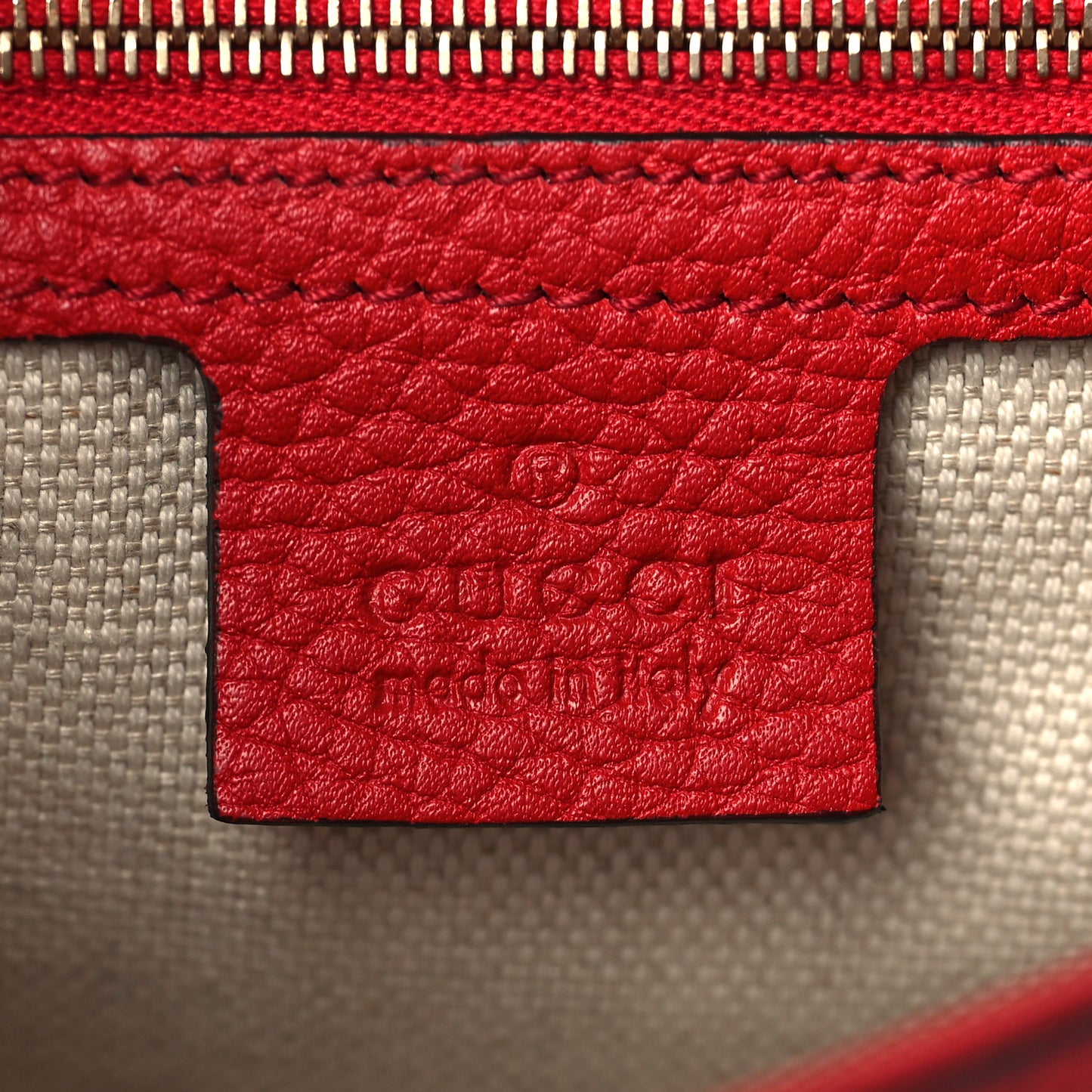 Pebbled Calfskin Medium Soho Flap Crossbody Vibrant Red