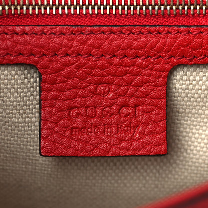 Gucci Pebbled Calfskin Medium Soho Flap Crossbody Vibrant Red 6 of 9