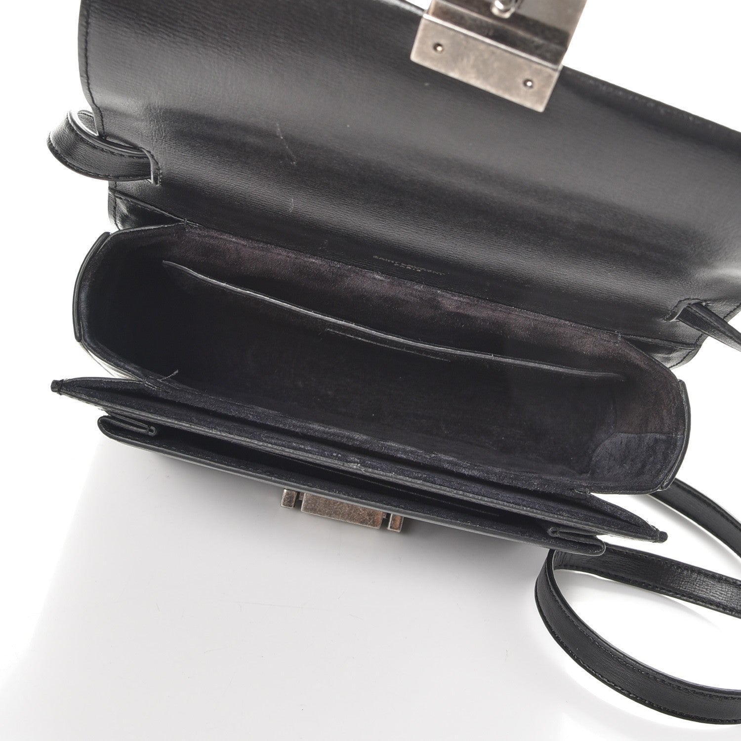 Saint Laurent Calfskin Medium Bellechasse Satchel Black 5 of 7