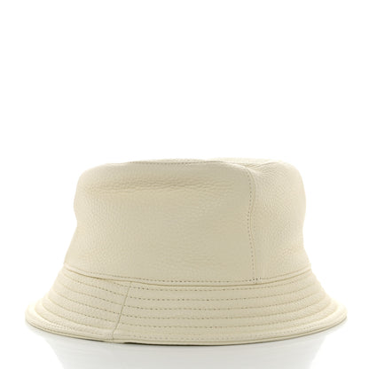 Hermes Cerf Lourd Calvi Bucket Hat 56 White Casse 4 of 8