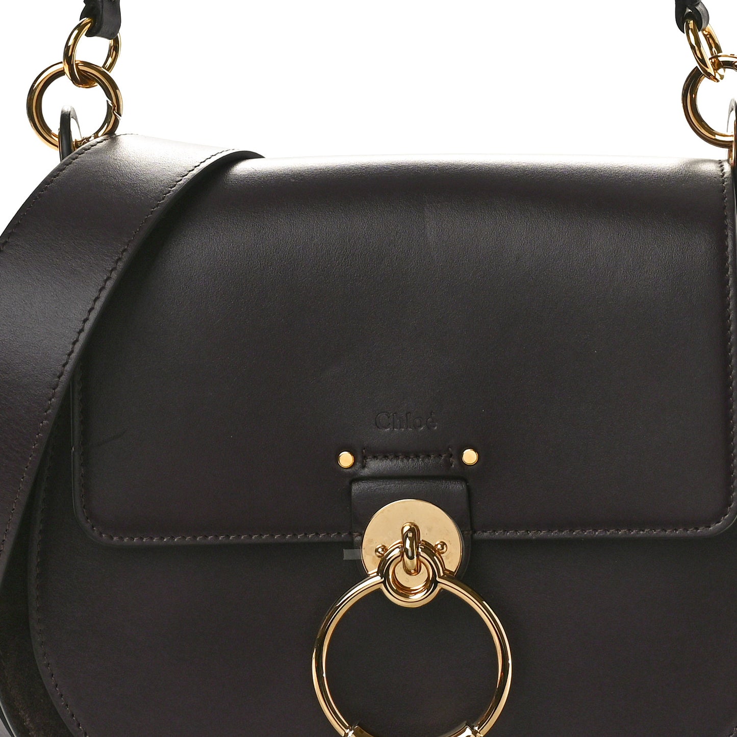 Calfskin Large Tess Bag Burnt Brown