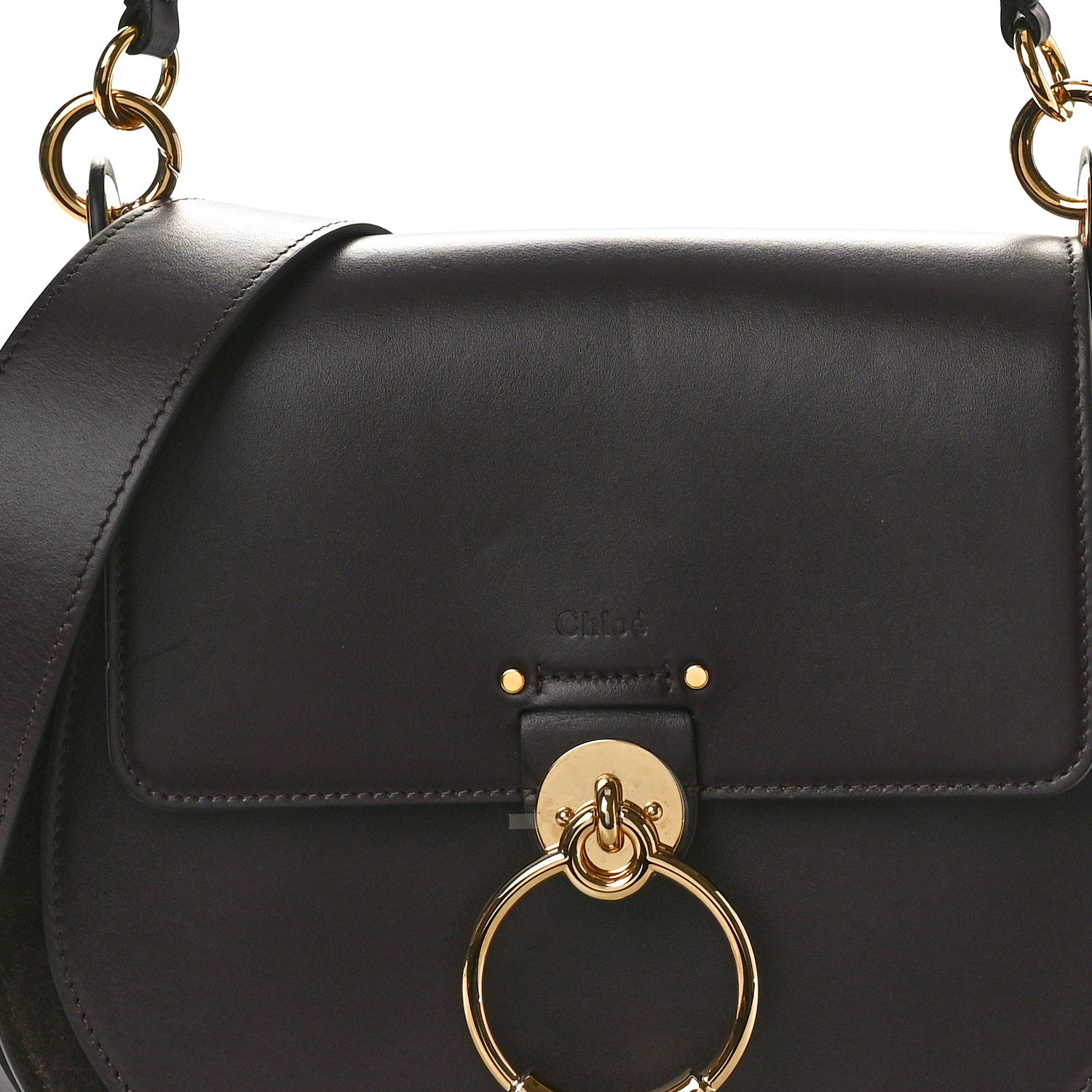 Chloe Calfskin Large Tess Bag Burnt Brown 6 of 8