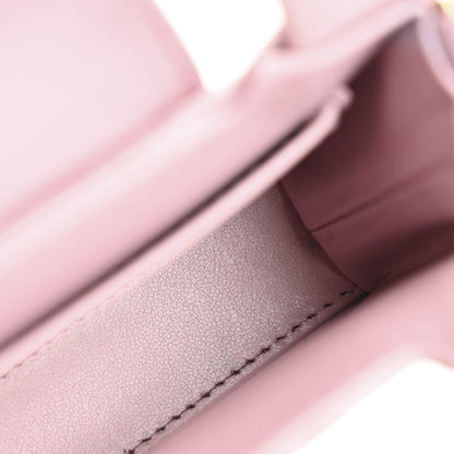 Chanel Shiny Aged Calfskin Quilted Mini Nano Kelly Shopper Light Pink 12 of 17