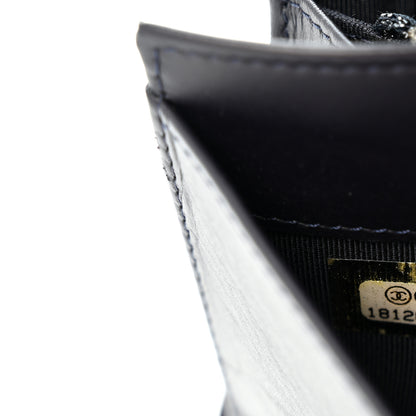 Chanel Caviar Quilted Yen Wallet Dark Blue 8 of 11