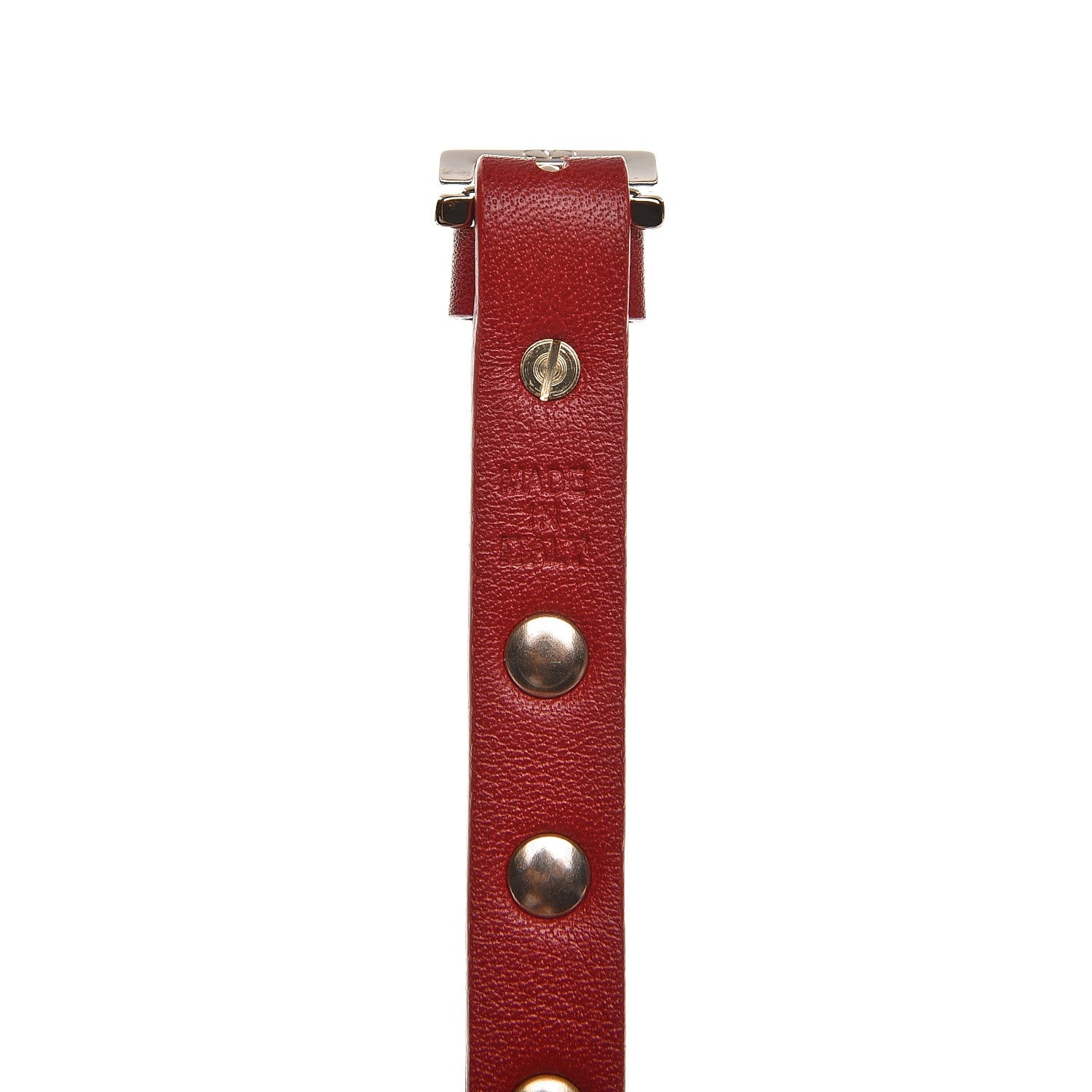 Valentino Garavani Vitello Rockstud Bracelet Red 5 of 5