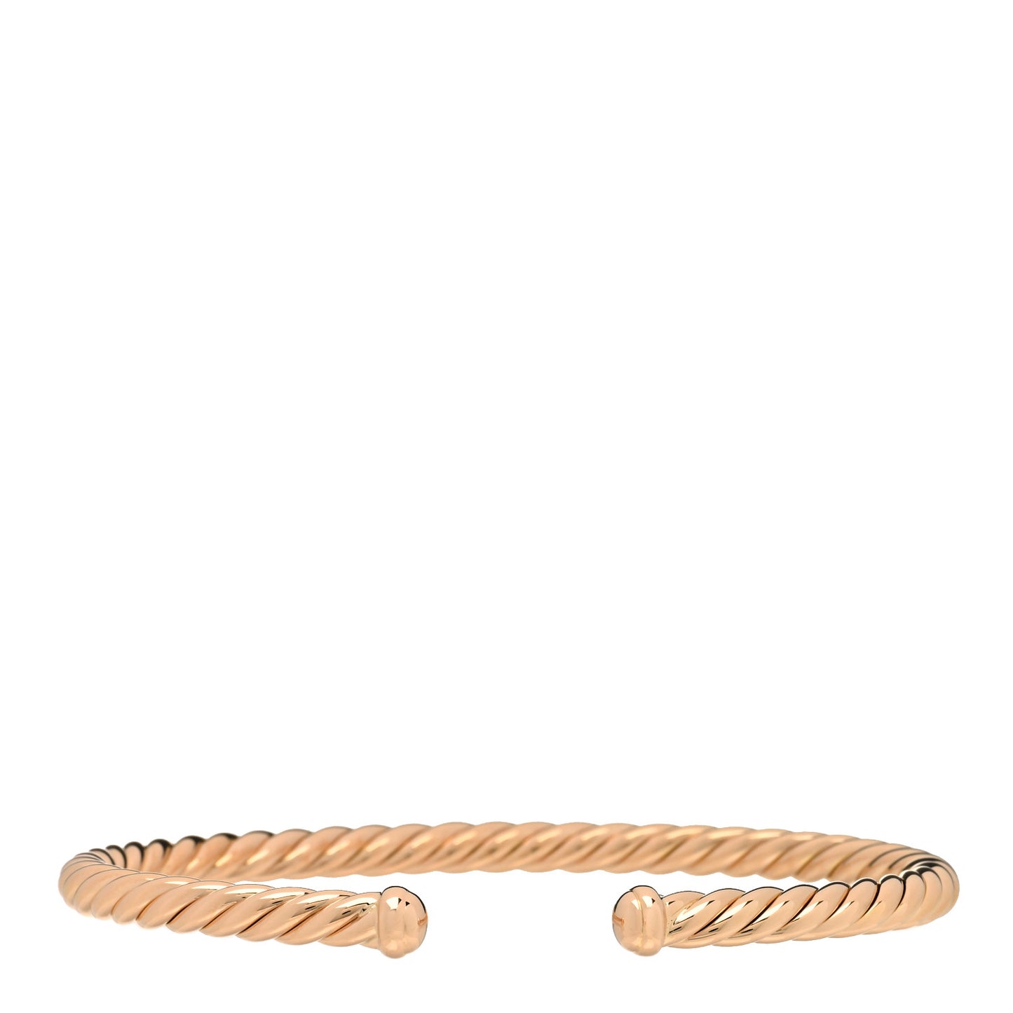 18K Rose Gold 4mm Cablespira Bracelet